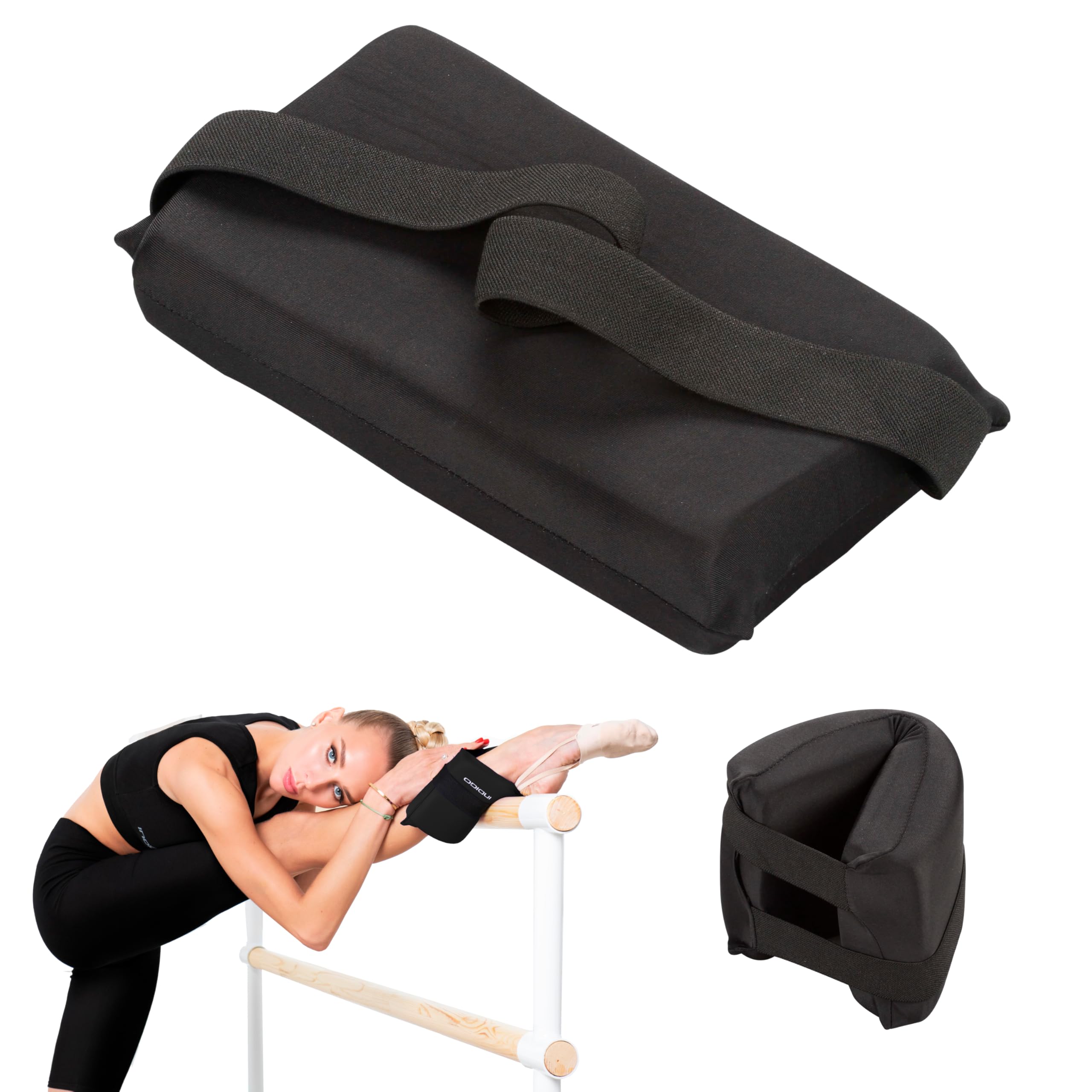 DRUNA Stretching and Flexibility Pad for Rhythmic Gymnastics, Dance and Ballet, Rolling Pad, Pillow 24,5 * 12,5 cm (Black)