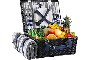 Black Wicker Picnic Basket for a Perfect Picnic Outing