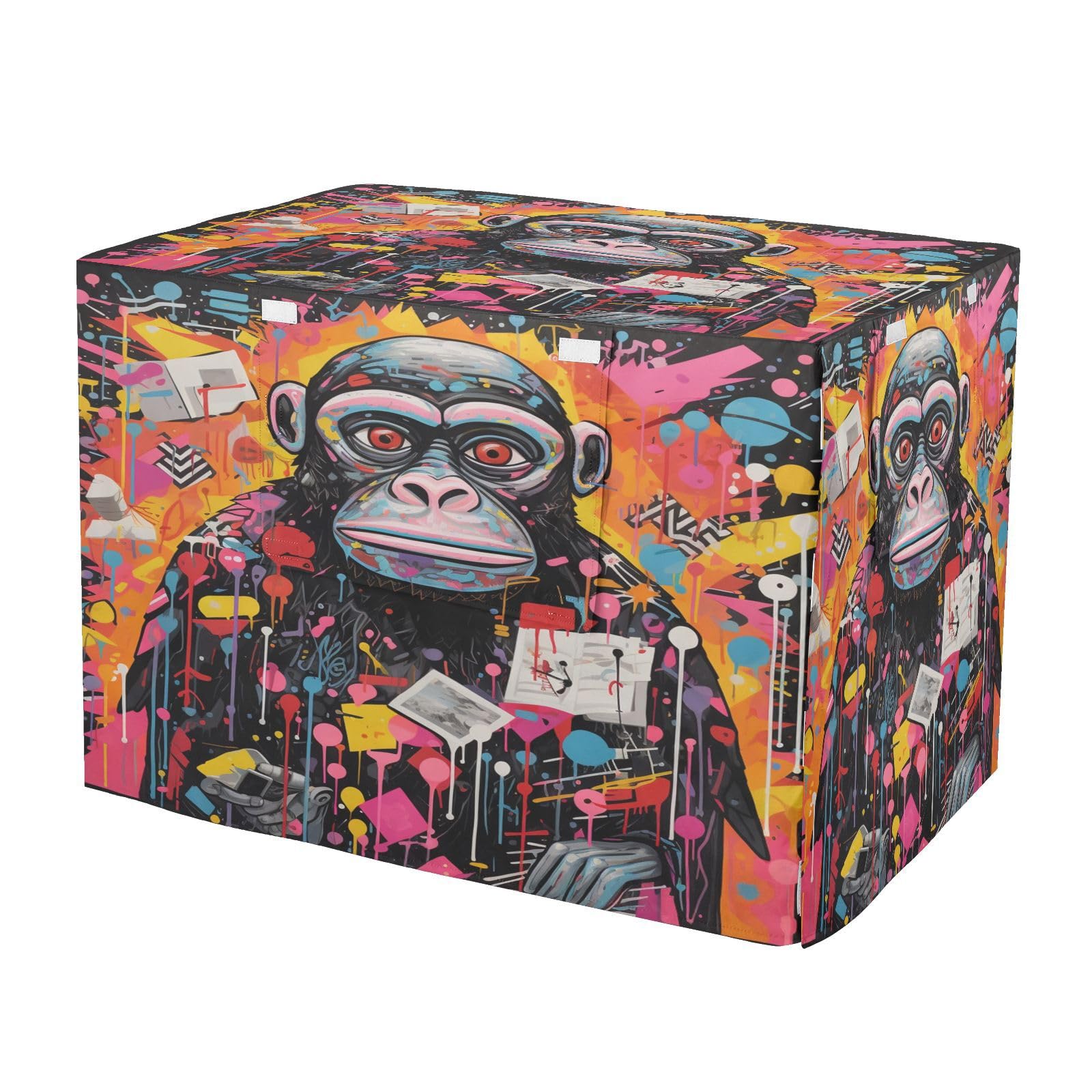 KAAVIYO Watercolor Chimpanzee Orangutan Dog Cat Crate Cover,Waterproof Pet Kennel Covers for Animals Cages Indoor Outdoor