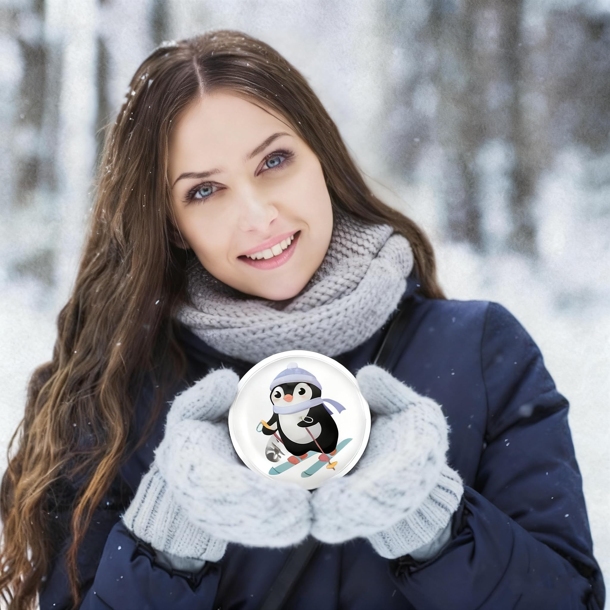 4 Pezzi Scaldamani Riutilizzabile, Scaldamani Pinguino, Scaldamanis a scatto, Scaldamanis per bambini e adulti, per Fredde Giornate Invernali, Viaggi, Sport, Campeggio