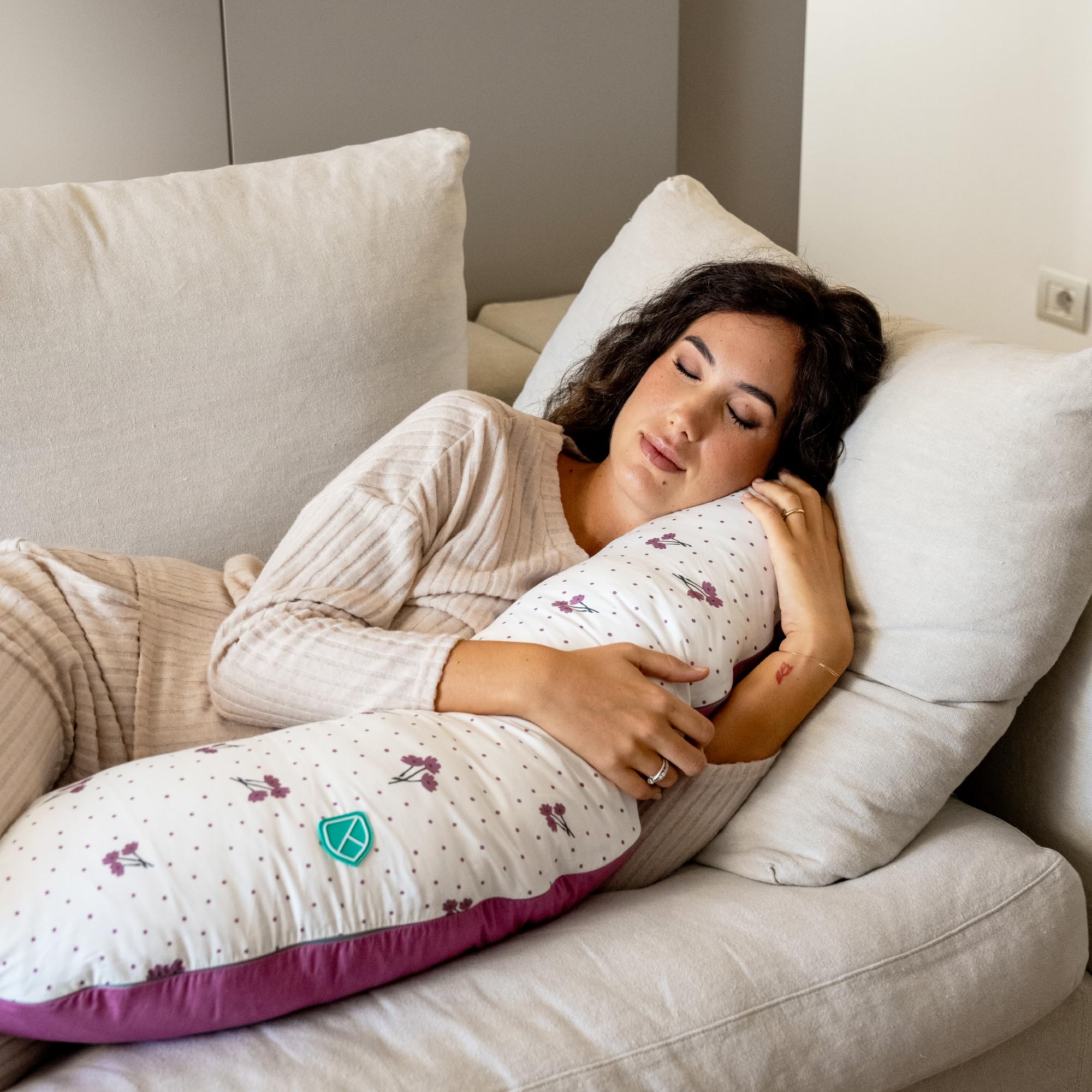 KOALA BABYCARE Coussin de Grossesse pour Dormir XXL - Coussin Allaitement Confortable Multifonctionnel - Housse Amovible 100% Coton