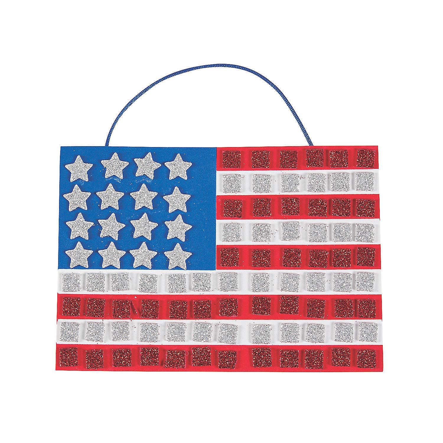Mosaic Foam Flag Ornament Craft Kit (Makes 12) Crafts for Kids and Fun Home Activities
