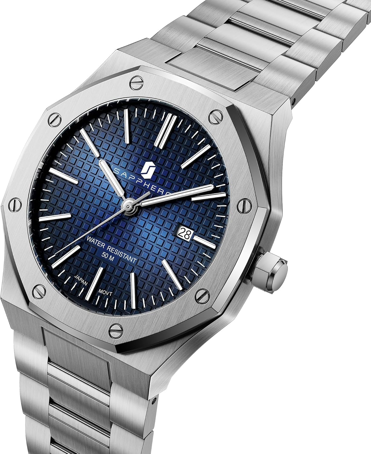 SAPPHERO Mens Watches Stainless Steel Quartz Watch for Men 30M Waterproof Date Clock Fashion Business Wristwatch Gift for Men - Image 8