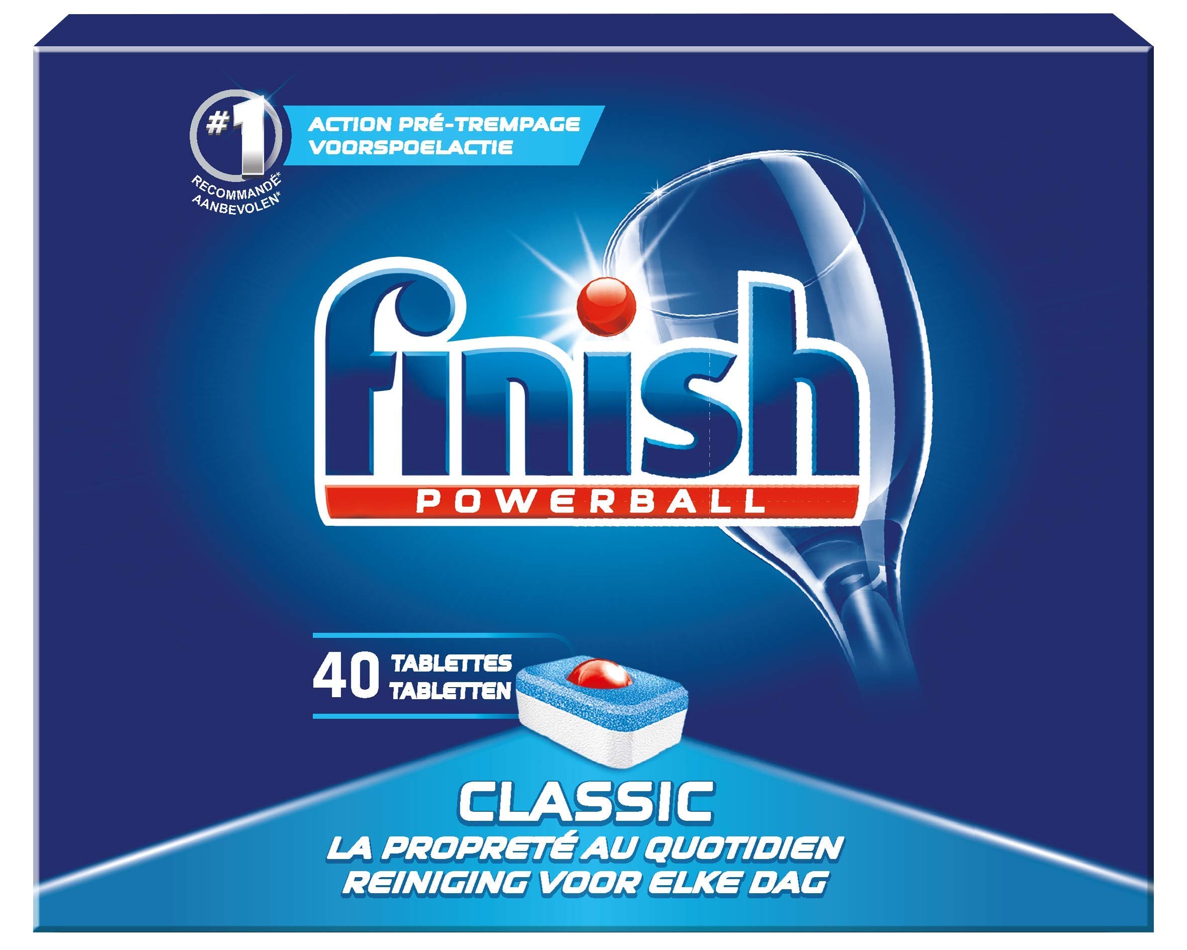 Finish Powerball Classic - Detersivo in pastiglie per lavastoglie, 3er Pack (3x 40 pastiglie)