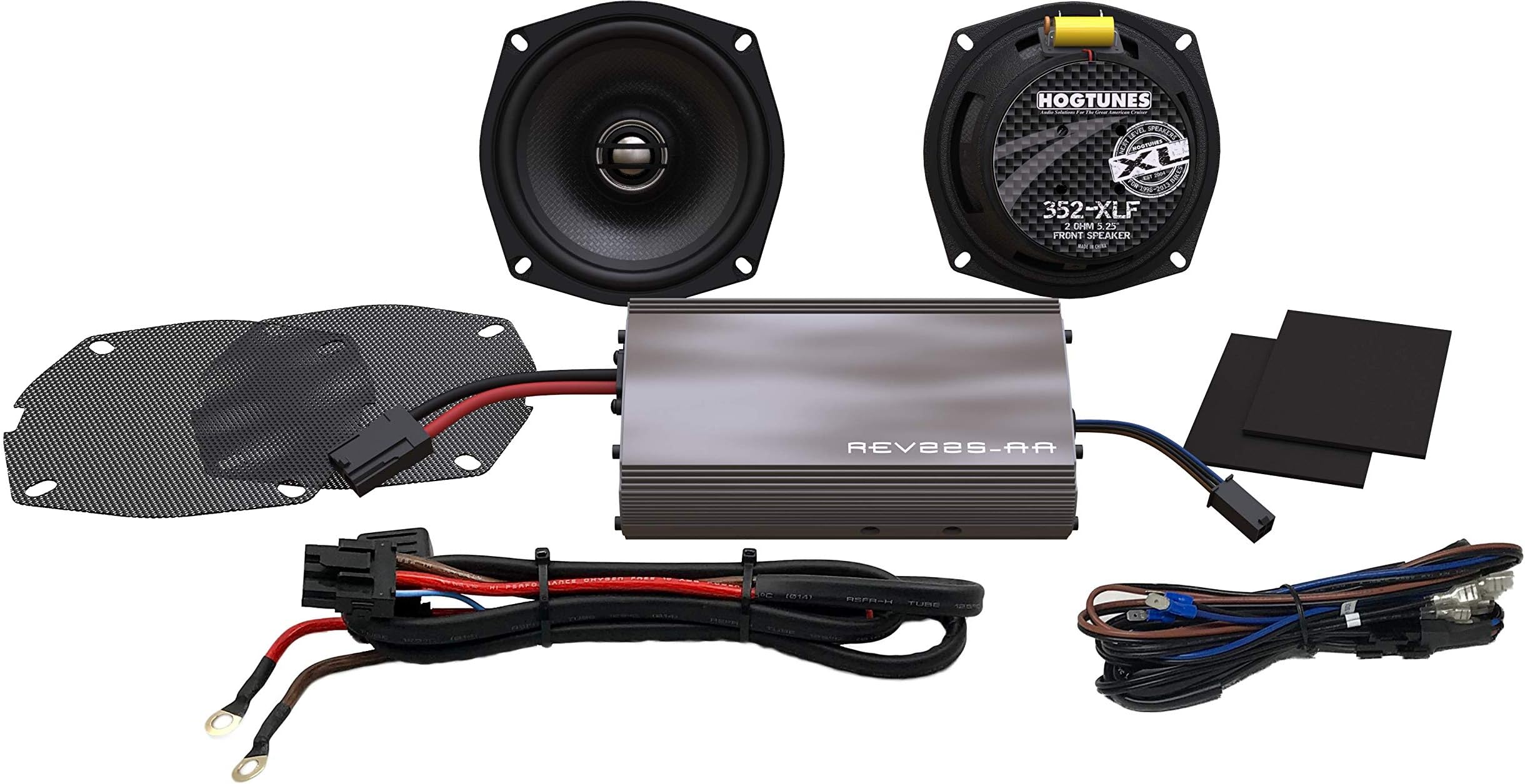 XL Series 5.25" Front Speaker and 225 Watt Amplifier with R.E.M.I.T. Kit for 1998-2013 Harley-Davidson FLH Touring Models (225 SG Kit-XL) 225 SG KIT-XL