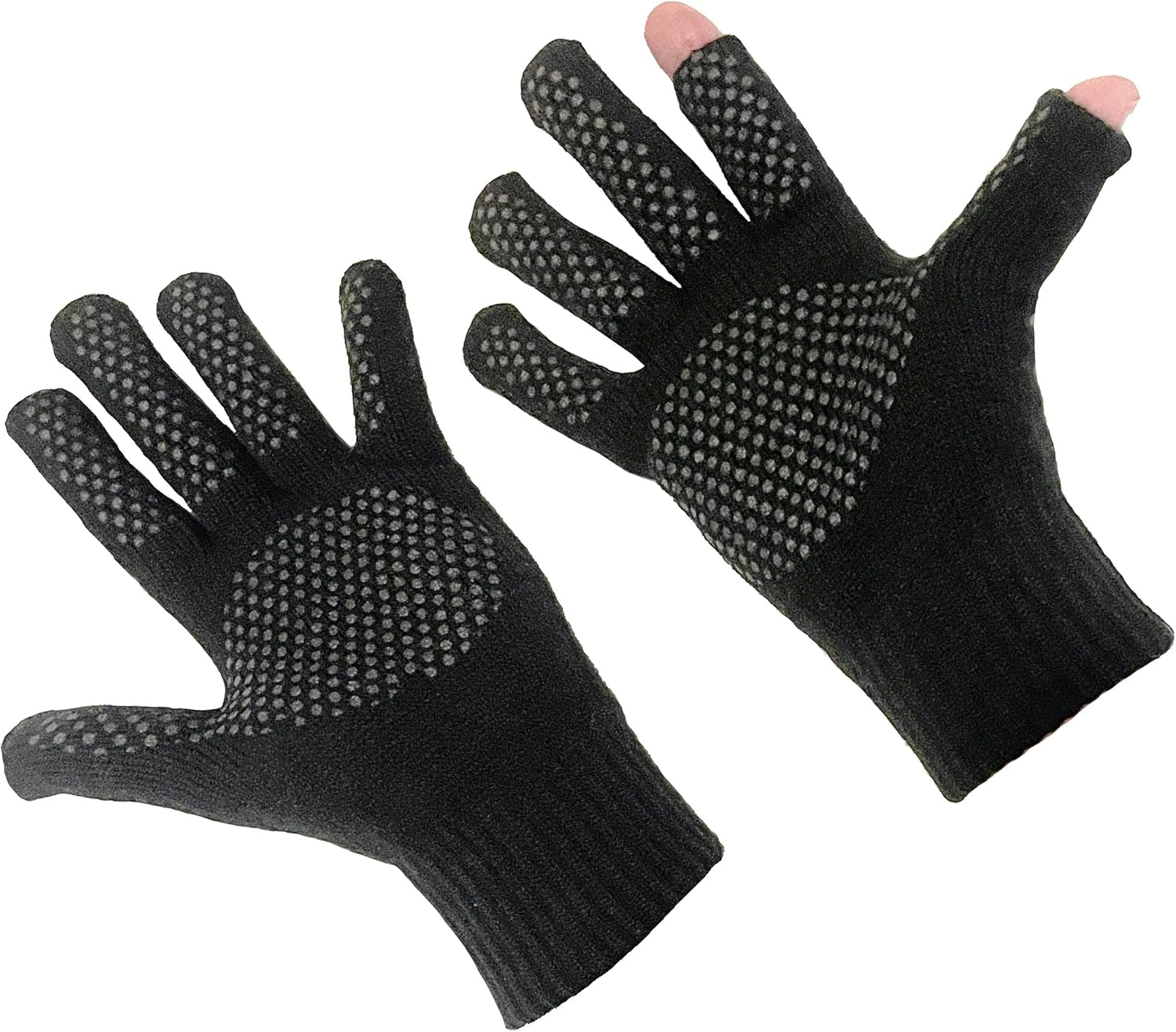 Touchscreen Fingerless Gloves for Hiking & Camping | Mid-Weight Wool Blend