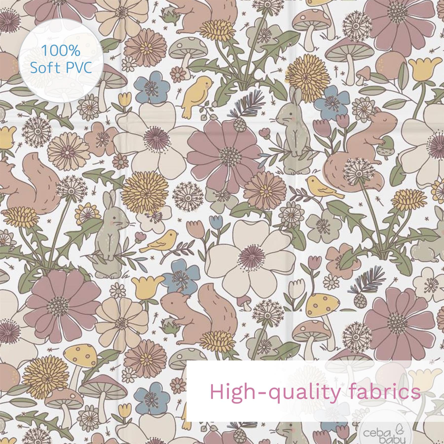 Portable Foldable Baby Travel Changing Mat, Garden - Image 4