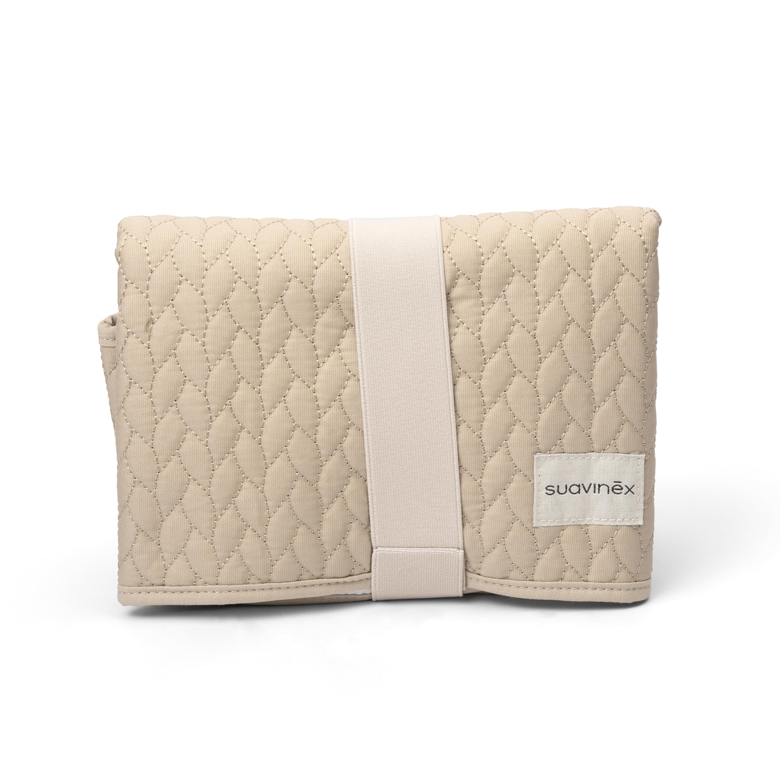 Suavinex, Matelas à Langer Bébé Portable, Tapis à Langer de Voyage, Imperméable, Traitement Waterproof, Pliable, Rembourré, Facile Nettoyer, à Plier et à Ranger dans le Sac, Cadeau Nouveau-né, Beige