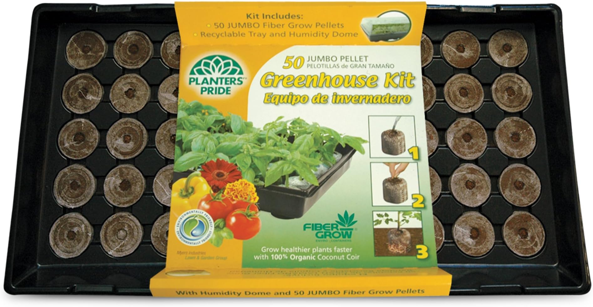 Planters Pride RZG0050 50-Count Fiber Grow Pellets Greenhouse Kit