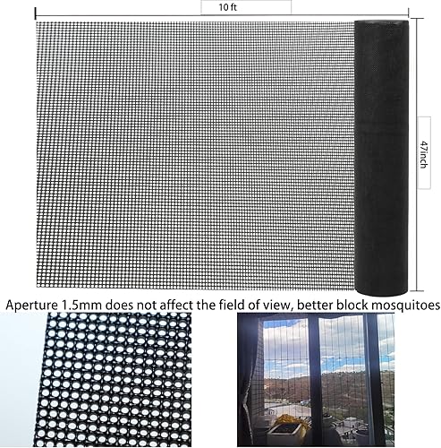 Miniatura 2 de Pantalla de malla de acero inoxidable 304, pantalla de seguridad de acero inoxidable 304 de malla 14, recubierta de PVC, resistente, 47 x 118