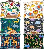 Vista 17 de Chumia 6 Bolsas Reutilizables para Refrigerios Regalos de Navidad Seguridad Alimentaria Bolsas Lavables para Refrigerios Almuerzo con Cremallera