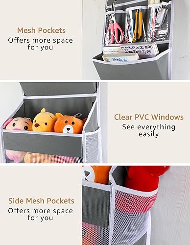 Miniatura 6 de BLOROOM Organizador todo en uno, organizador de almacenamiento para colocar detrás de la puerta con estante para puerta y grandes ventanas