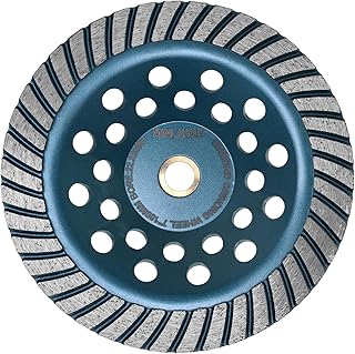 Concrete Diamond Turbo Grinding Cup Wheel - MINLAYCUT 7" Diamond Turbo Row Cutting Wheel for Grinding Polishing Cleaning Surface Grinding Granite Concrete Stone Cement Marble Rock