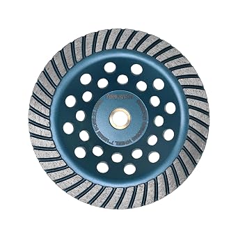 Concrete Diamond Turbo Grinding Cup Wheel - MINLAYCUT 7" Diamond Turbo Row Cutting Wheel for Grinding Polishing Cleaning Surface Grinding Granite Concrete Stone Cement Marble Rock