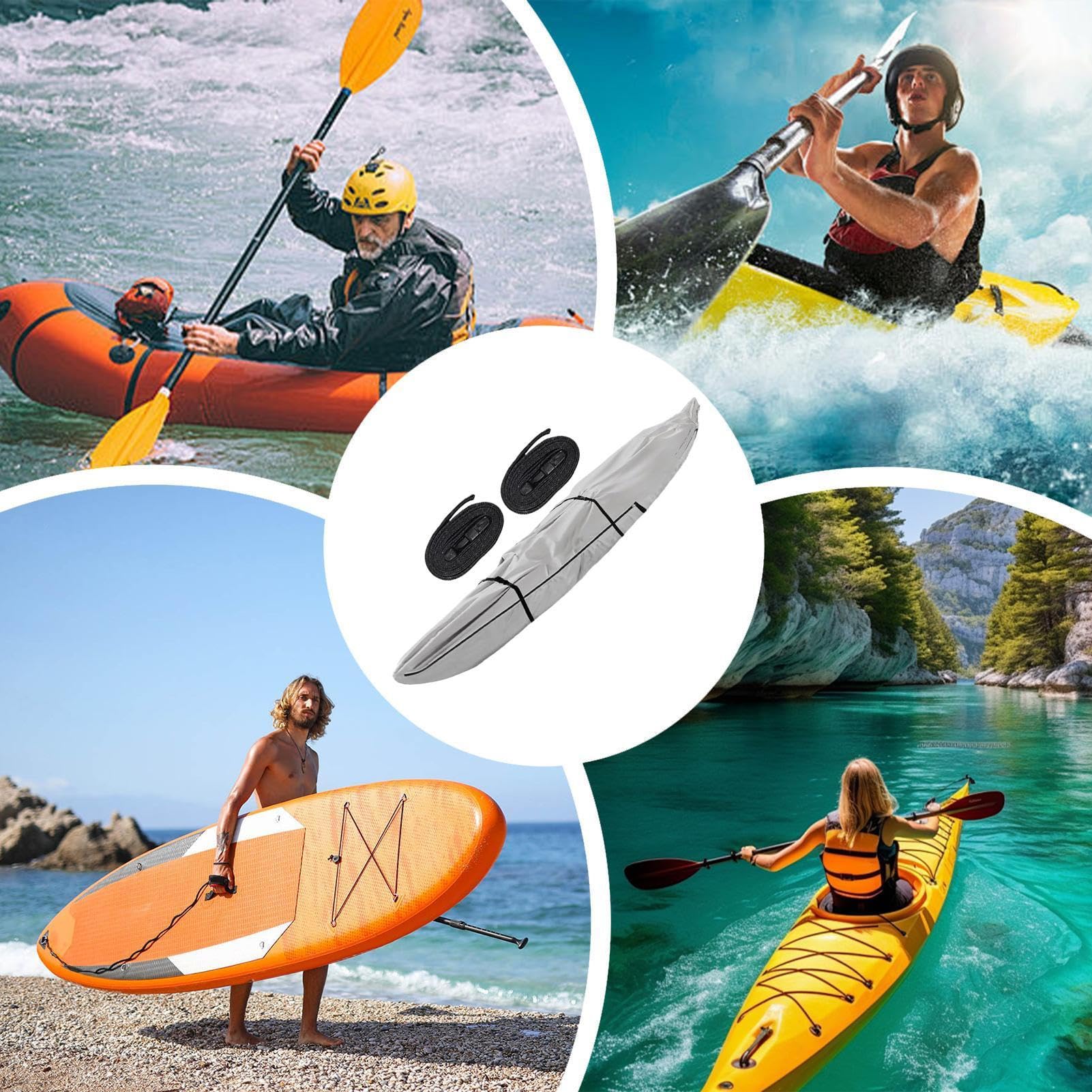 Generico Kajak-Tasche – wasserdichte Schutztasche für schwere Lasten | Aufbewahrungstasche für den Außenbereich | Wasserdichte Kajak-Tasche für Paddle-Board, Surfbrett, Boot