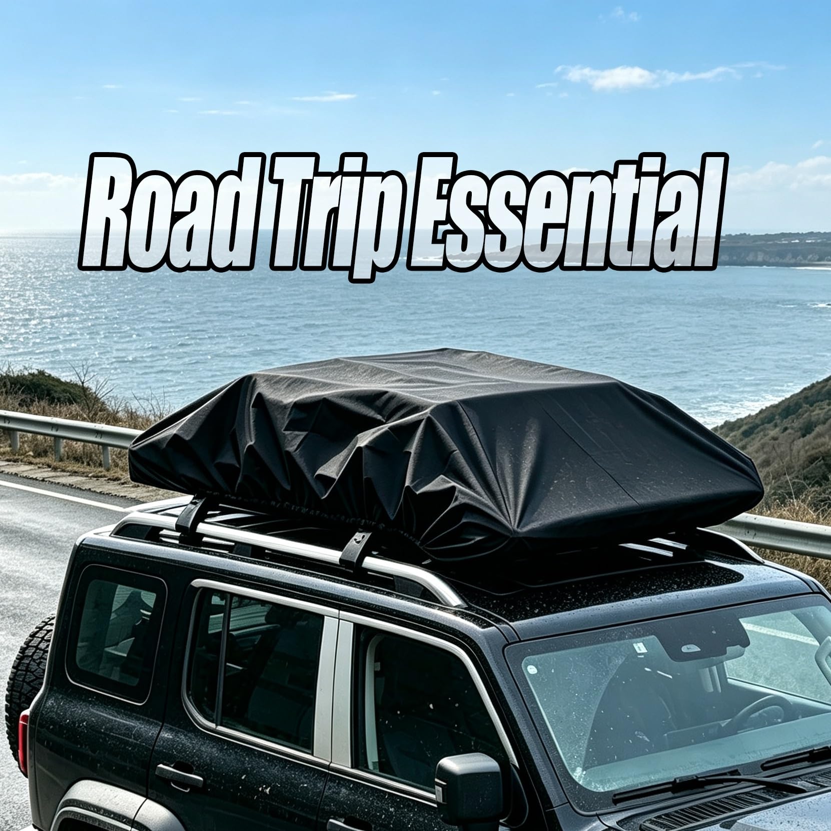 Cubierta portaequipajes techo Resistente al agua al sol al polvo al viento | Apto for varios vehículos como berlinas SUV y camionetas satisface todas tus necesidades de camping y viajes(1.7*1.7M)