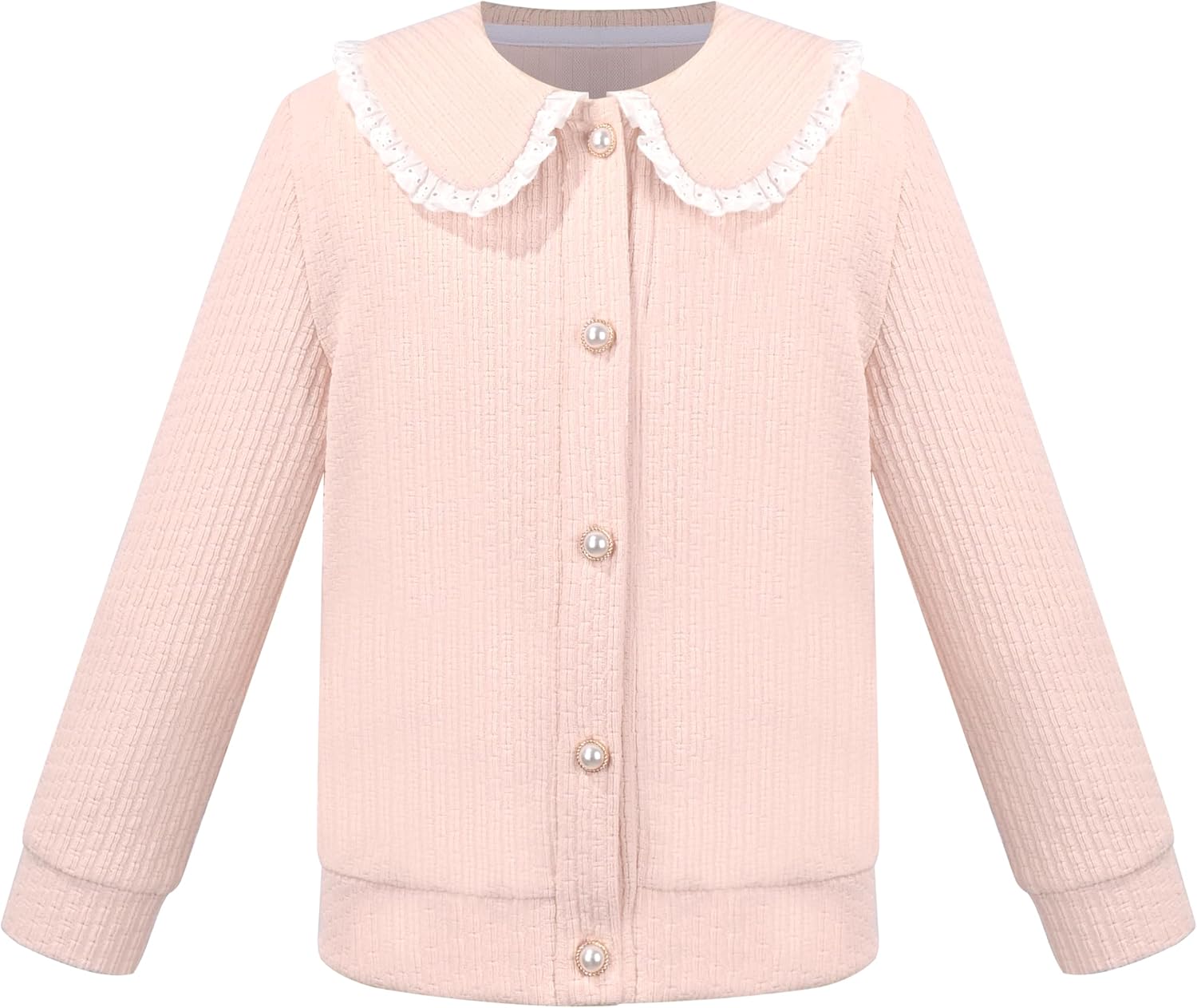Sunny Fashion Girls Cardigan Button Up Sweater Long Sleeve Warm Casual Knit Jacket