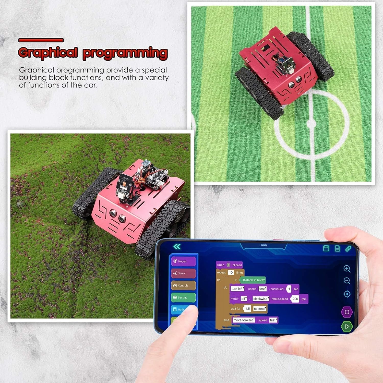 ELEGOO Smart Robot Tank Kit Kompatibel mit Arduino IDE Elektronik Baukasten mit UNO R3, Ultraschallsensor, Bluetooth & Camera Modul, Auto Tank Roboter Spielzeug für Kinder