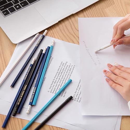 Miniatura 2 de Juego de 10 lápices alentadores, recambios negros HB, juego de lápices de afirmación positiva, lápices motivacionales, regalo para el aula, idea de