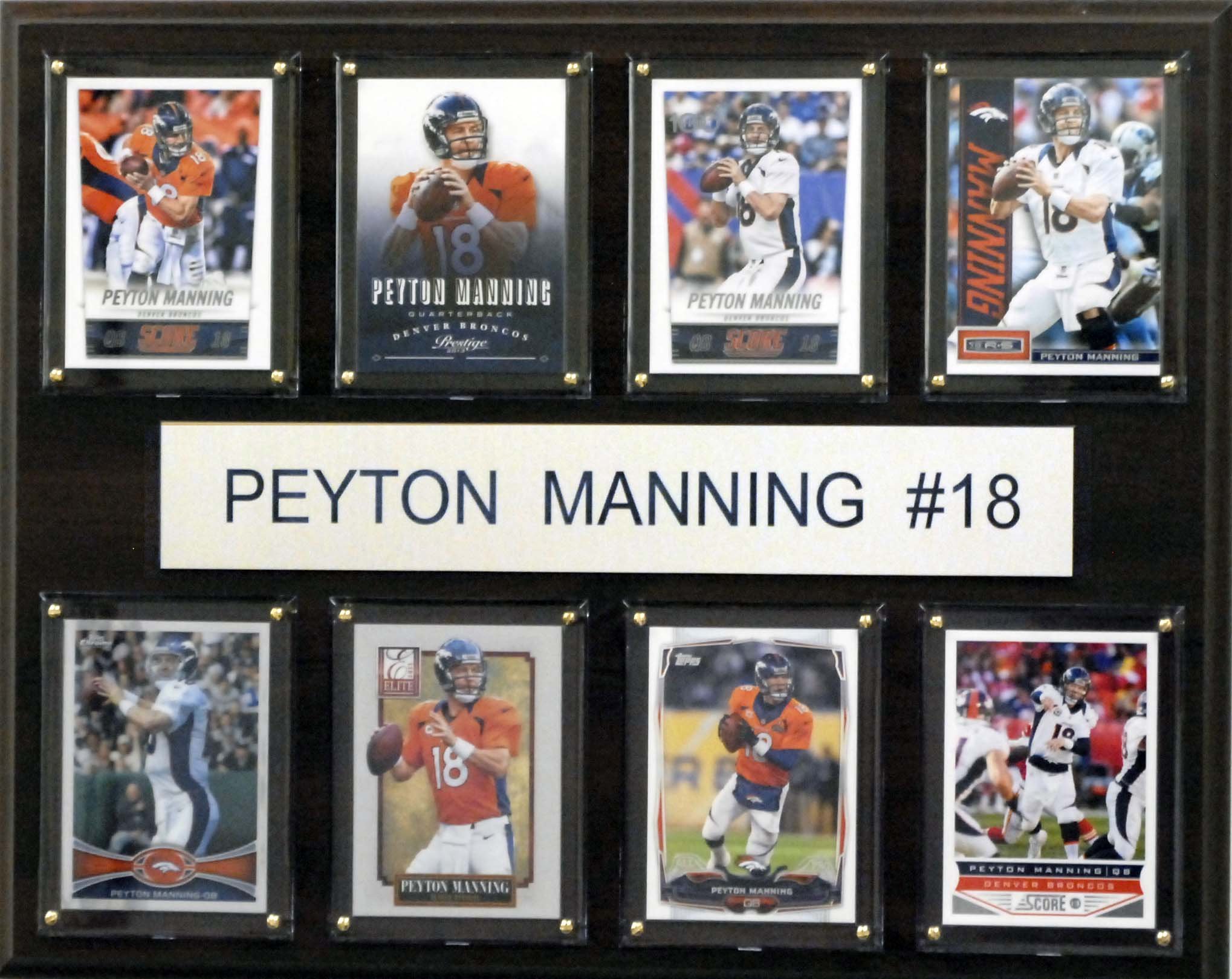 NFL Denver Broncos Peyton Manning 8-Card Plaque, 12 x 15-Inch