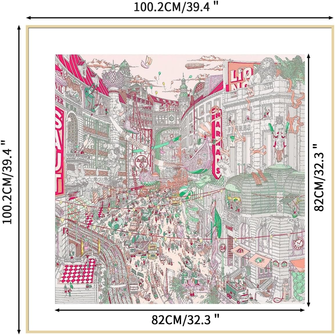 40x40 silk scarf display box,36x36 picture frame,poster framework, gold aluminum alloy frame width of 1.4 ",photo frames are equipped with ultraviolet rays,foam board support and suspension hardware.