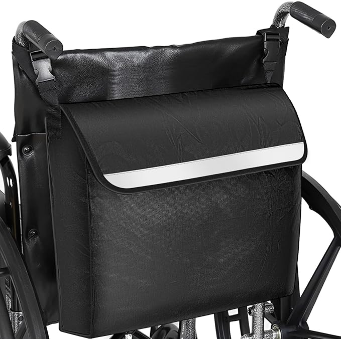 Urvrriu Wheelchair Backpack Waterproof Wheelchair Pouch with Secure