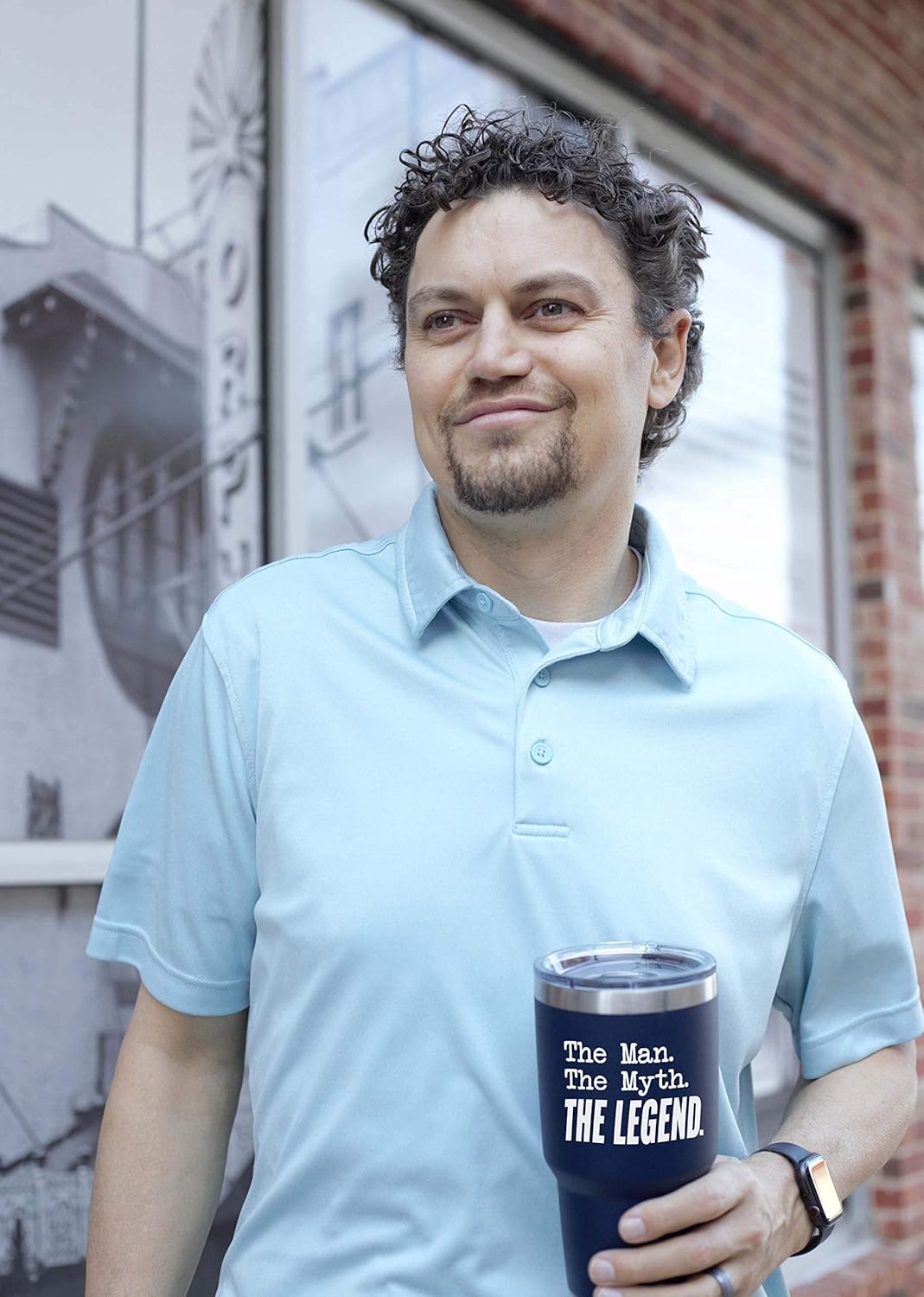 Dad Water Bottle Insulated 30 oz - Funny Insulated Water Bottle for Men - Stainless Steel Coffee Tumbler Travel Mug for Dad - Birthday, Father’s Day, Christmas from Daughter, Son, Wife