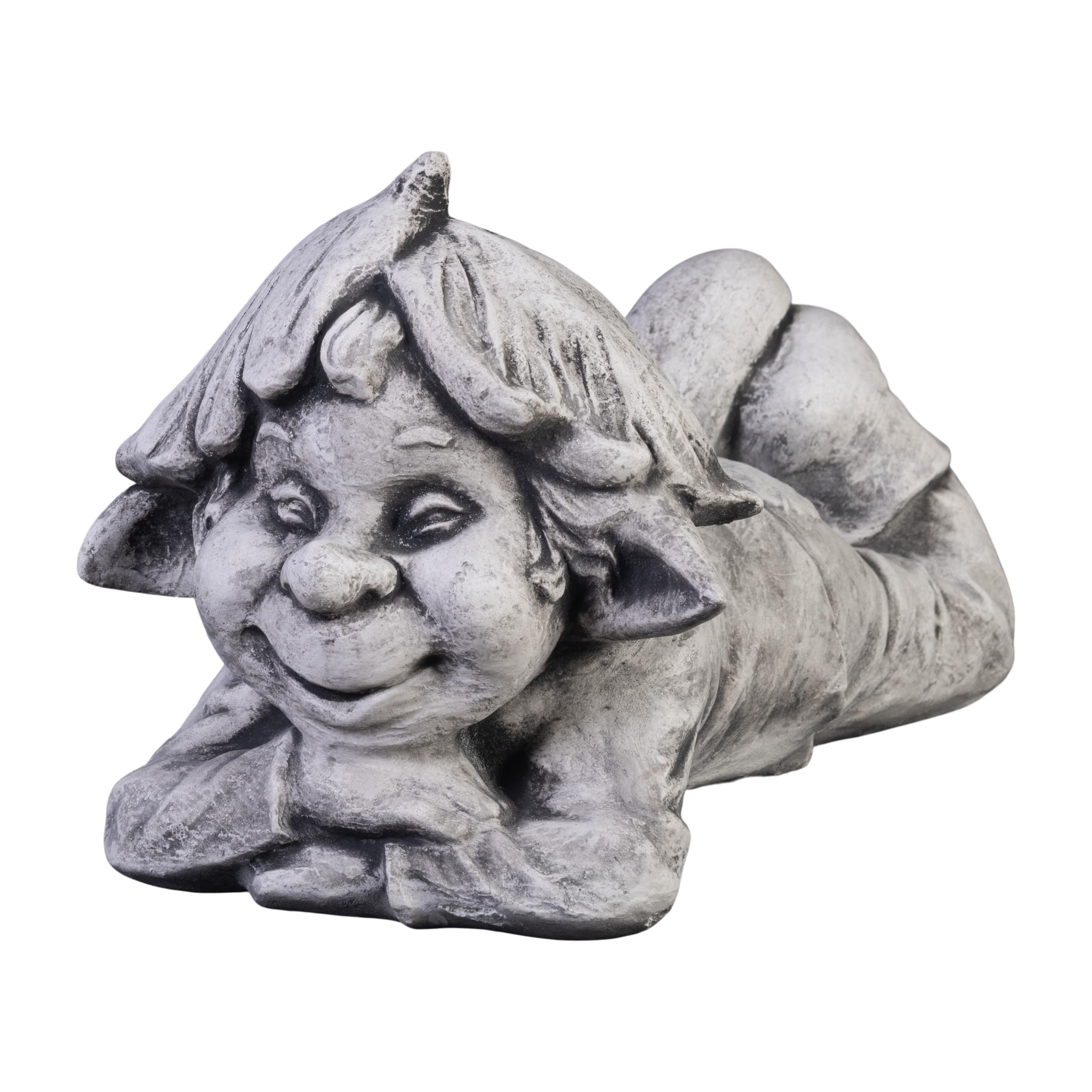 gartendekoparadies.de Gnom großer Faulpelz, Steinfigur Wichtel, H. 24