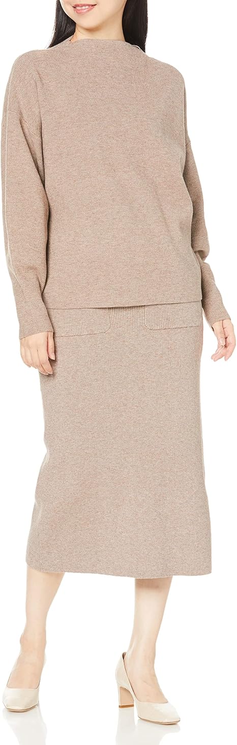 Amazon Co Jp ミラオーウェン 袖ボリュームニットスカートセットアップ 09wno レディース Beg 1 服 ファッション小物