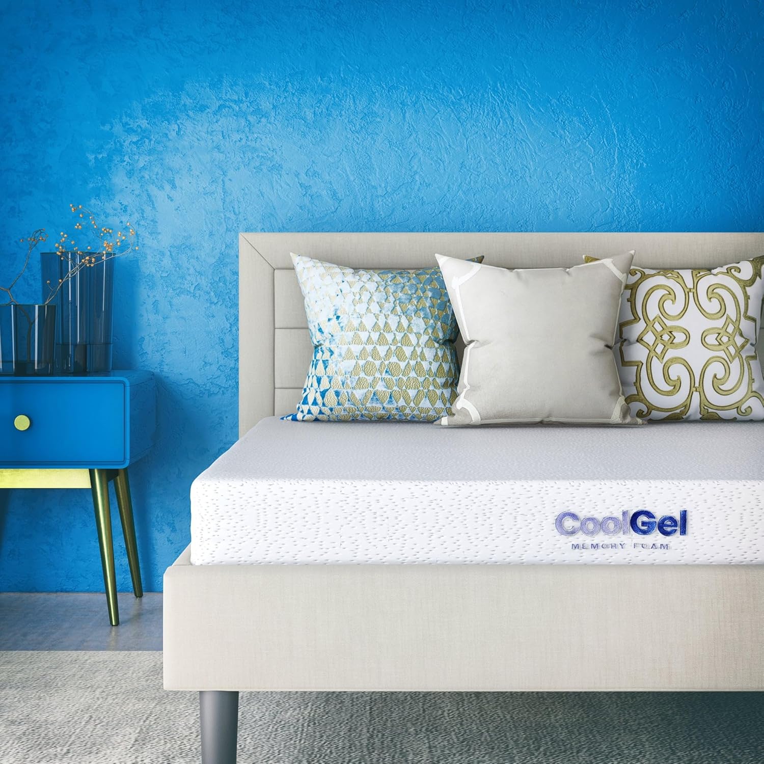 COOL GEL Memory Foam 6-Inch Mattress, CertiPUR-US Certified, Mattress in a Box, Twin, White