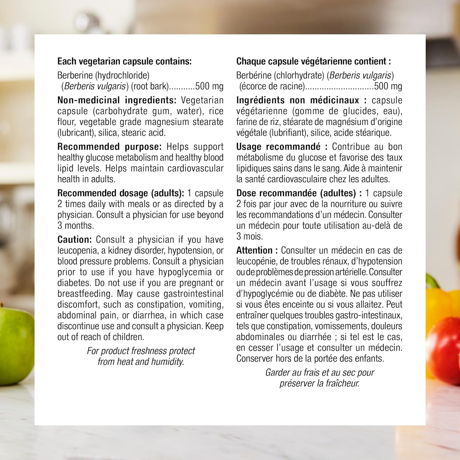 Webber Naturals Berberine 500 mg, 60 Capsules, Supports Healthy Glucose Metabolism and Cardiovascular Health, Vegan - Image 4