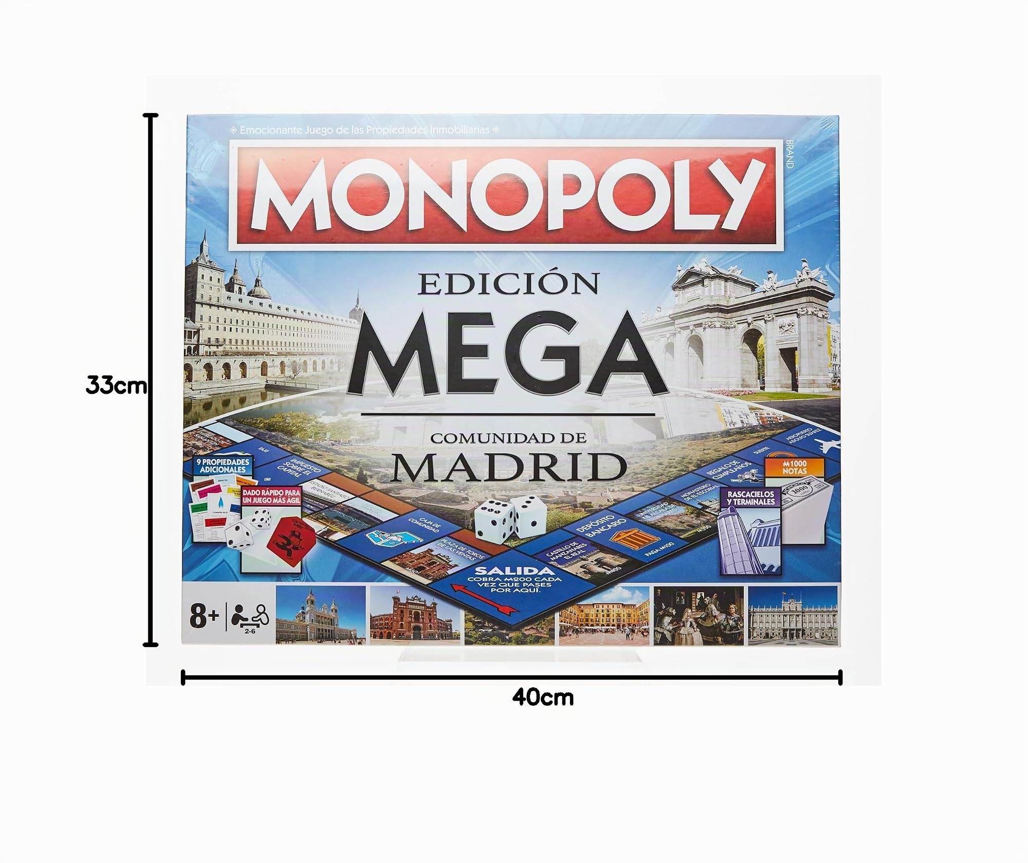 MONOPOLY MEGA - Giochi da tavolo, edizione Madrid: 2-6 giocatori, giochi per bambini e adulti, regalo perfetto per feste di gioco, a partire da 8 anni