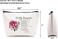 Vista 2 de Bolsa de maquillaje, bolsa de cosméticos, bolsa de viaje, regalos de mamá o papá a su niña, cumpleaños, graduación, regalos de Navidad para nuera