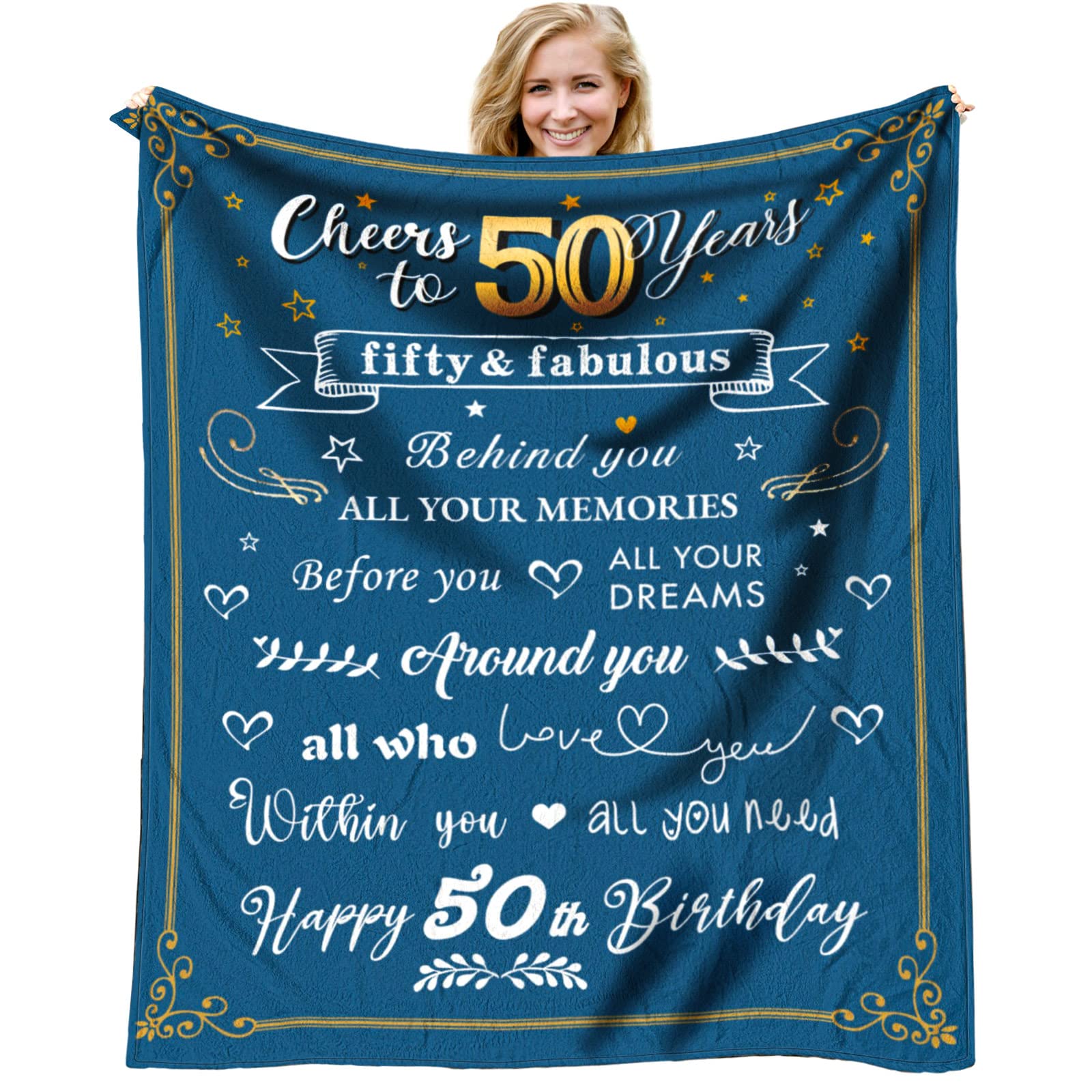 50th Birthday Gifts Blanket For Women 50 Birthday Gifts Mom
