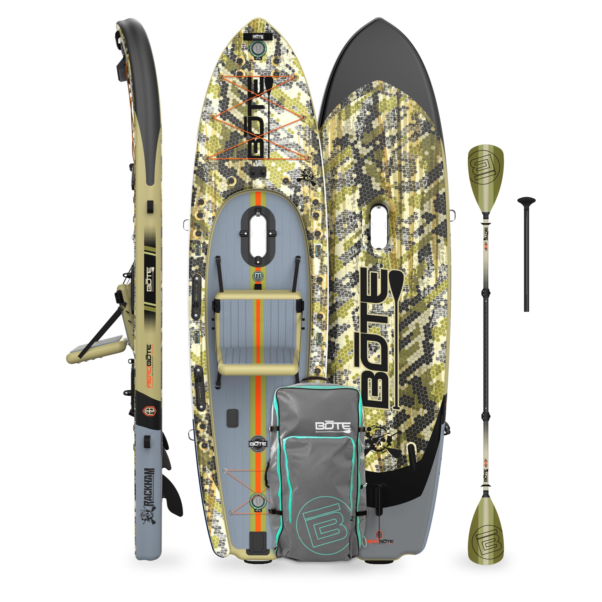 Amazon.com : BOTE Rackham Aero Inflatable Stand Up Fishing Paddle