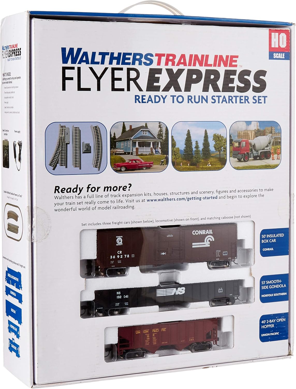 Walthers HO Scale Model, Flyer Express Train Set - BNSF - Standard DC