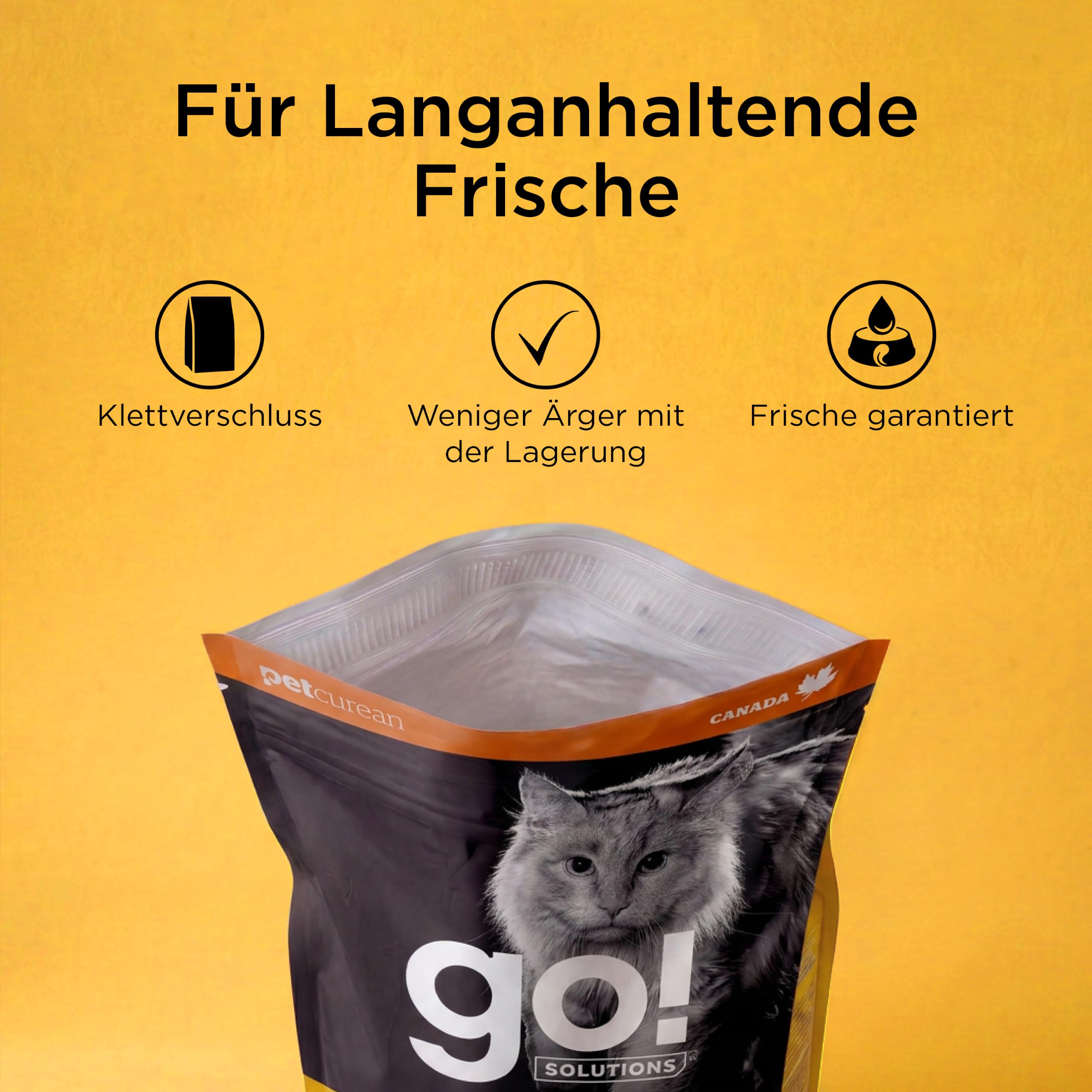 Go! Solutions Katzentrockenfutter Ente, getreidefrei Sensitivities, 3,7 kg