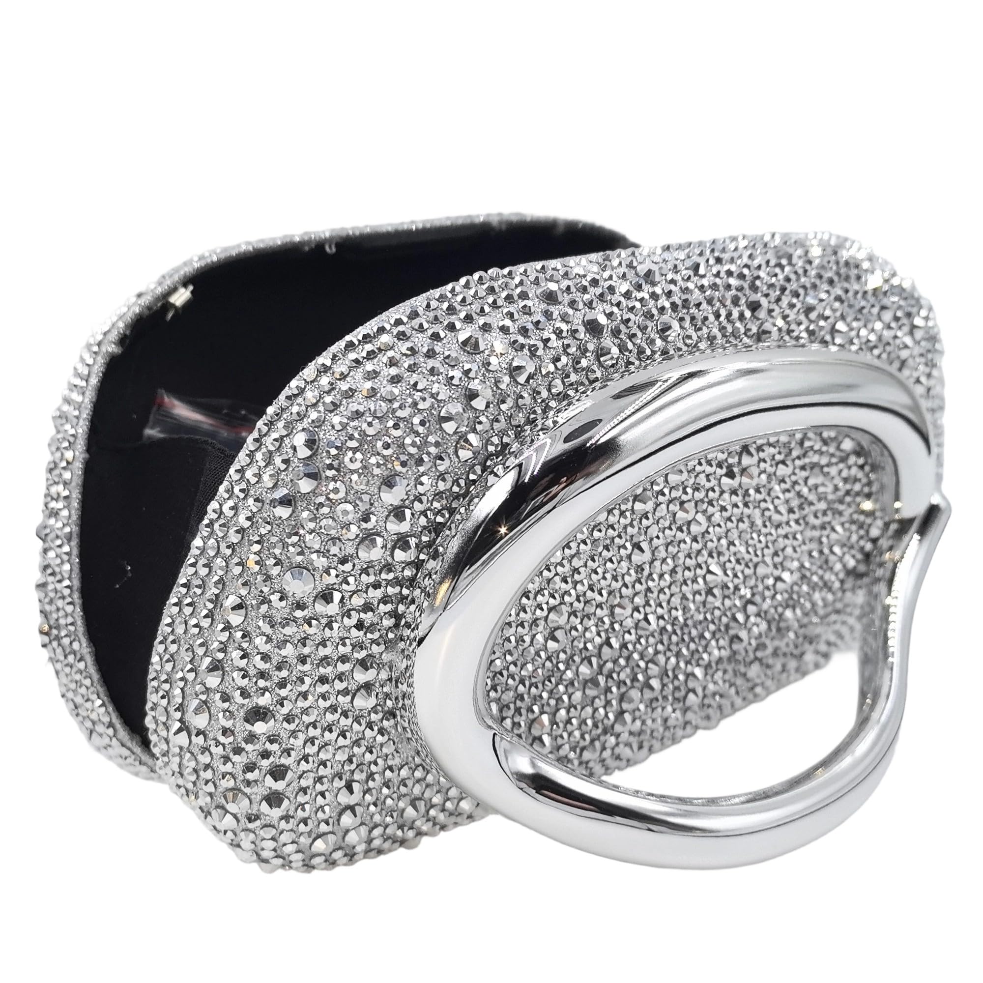 Boutique De FGG Mini-Clutch-Geldbörse mit Strasssteinen für Damen, elegant, glitzernde Abendtasche, Hochzeit, Brautschmuck, Kristall-Clutch-Handtasche