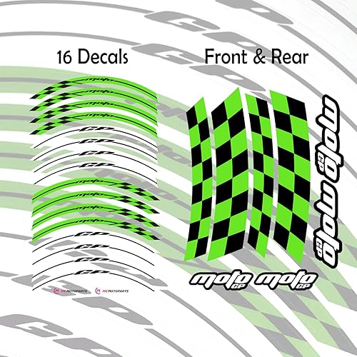Miniatura 3 de MC MOTOPARTS Calcomanías de llanta de 17 pulgadas compatibles con ZX-10R ZX-6R ZX-6RR 636 Z900 Z1000 Z650 Ninja 400 Blanco