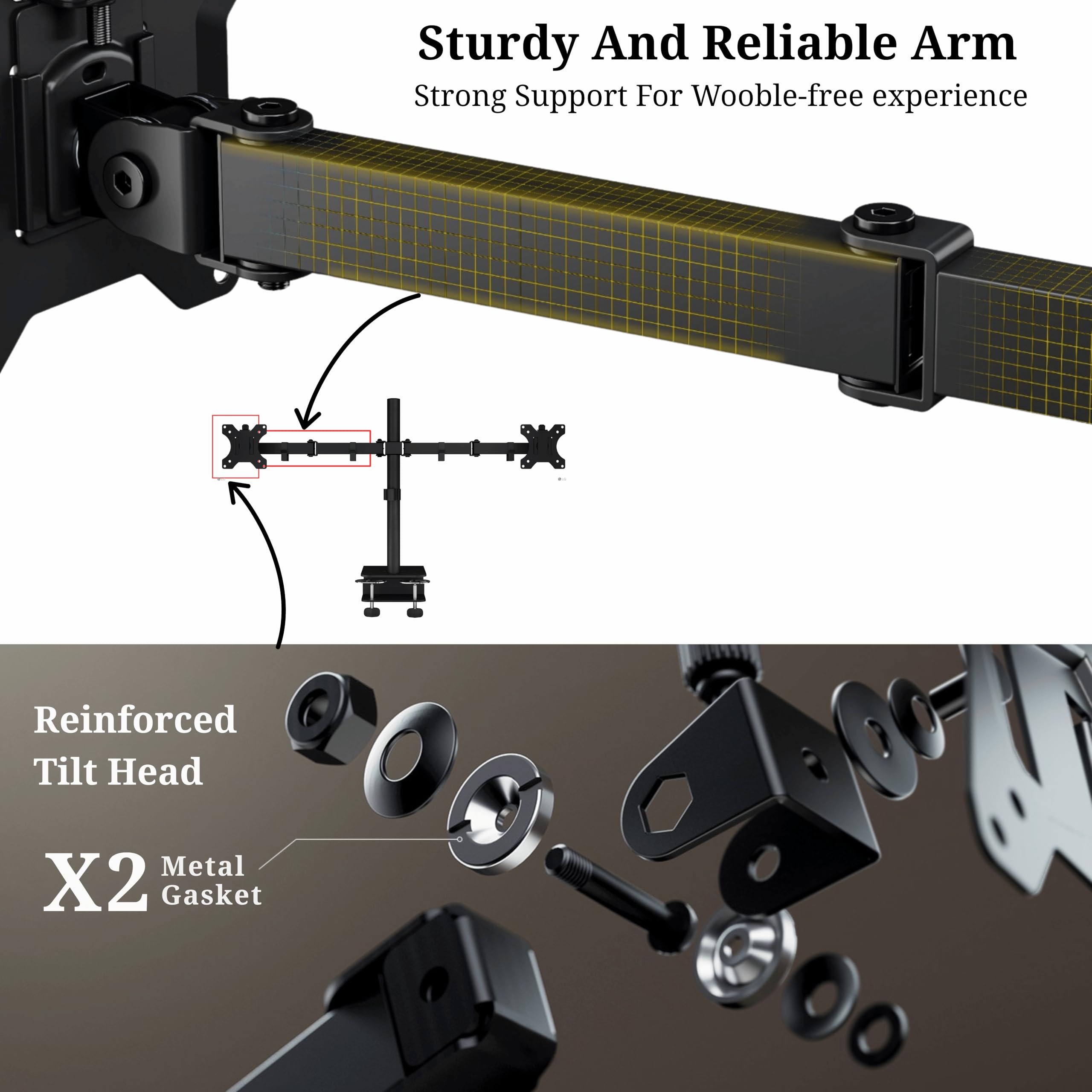Triple Monitor Stand - BIJASANI - 4 Monitor Support -7
