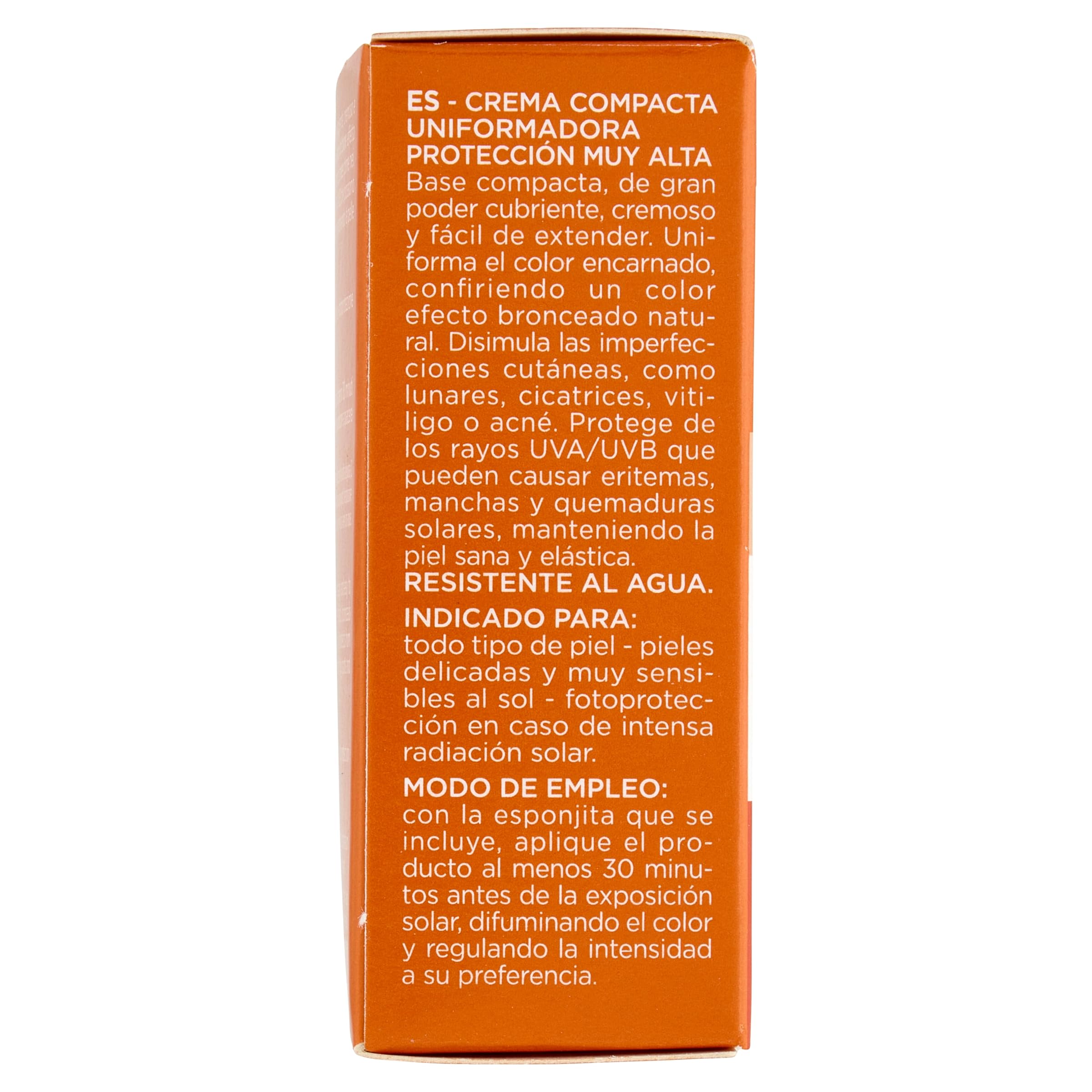 Rilastil Sun System - Base compatta con Spf 50+, corregge le imperfezioni e unifica il tono, resistente all'acqua