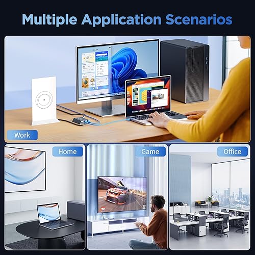 LUCMO Multi Ports Starlink Ethernet Adapter for Starlink Gen 2 Wired External Network, 2 Ports Starlink Ethernet Adapter 1 to 2 [2 Devices Networked Simultaneously] - Up to 1 Gbps