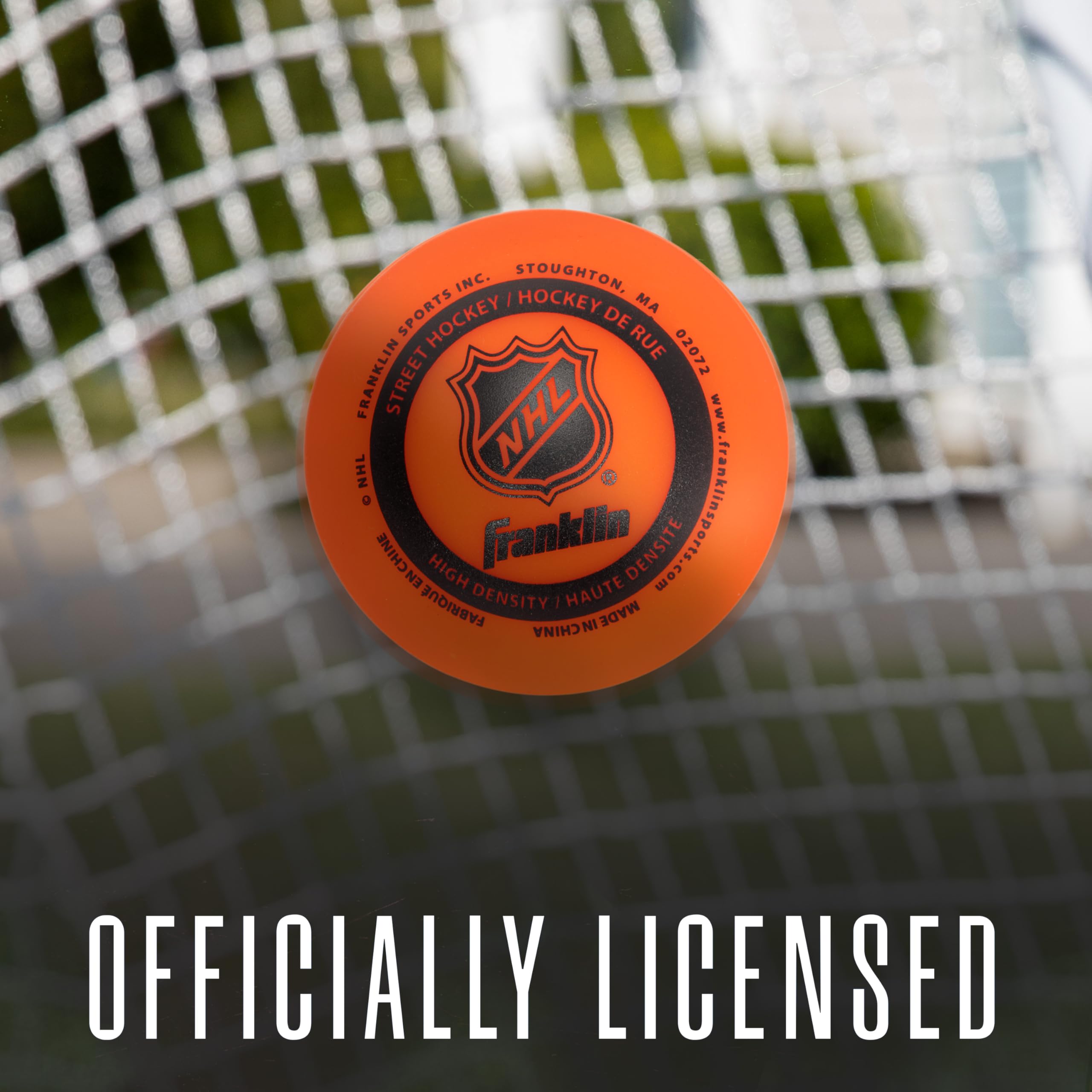 Franklin Sports 15 Stück Mini Street Hockey Bälle LNH - Kein Rückprall - Rollhockeybälle Mini 5cm (2 Zoll) orange