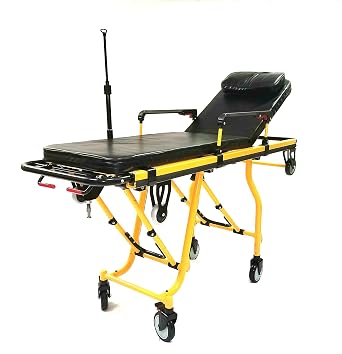 MS3C-200S نقالة إسعاف احترافية ، قطب IV ، رجل واحد تحميل ، قضبان جانبية قابلة للطي ، سعة الوزن 350 رطل