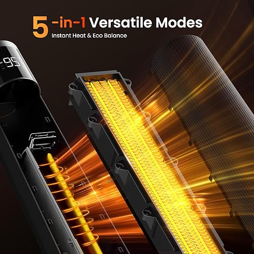 Miniatura 4 de Calentadores inteligentes de cerámica PTC de 1500 W para uso en interiores, calentador portátil con control remoto y aplicación para habitaciones