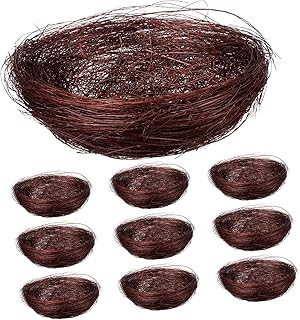 Happyyami 30 Pcs Simulated Bird Nest Artificial Nest Birds Nests for Decoration Garden Ornament Natural Birds Artificial Bird Fake Bird Nest Natural Home Decor Silk Manual Quail Cage