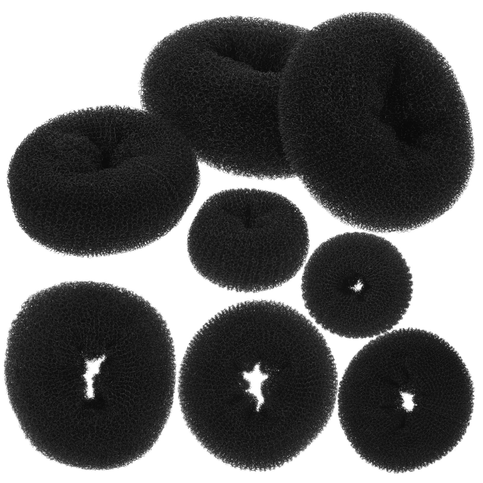 FRCOLOR Piezas plancha de pelo de donut herramienta de peinado femenino moldeador de moño de pelo reutilizable enchufes ferramentas moldeador de moño de pelo pequeño suministro femenino