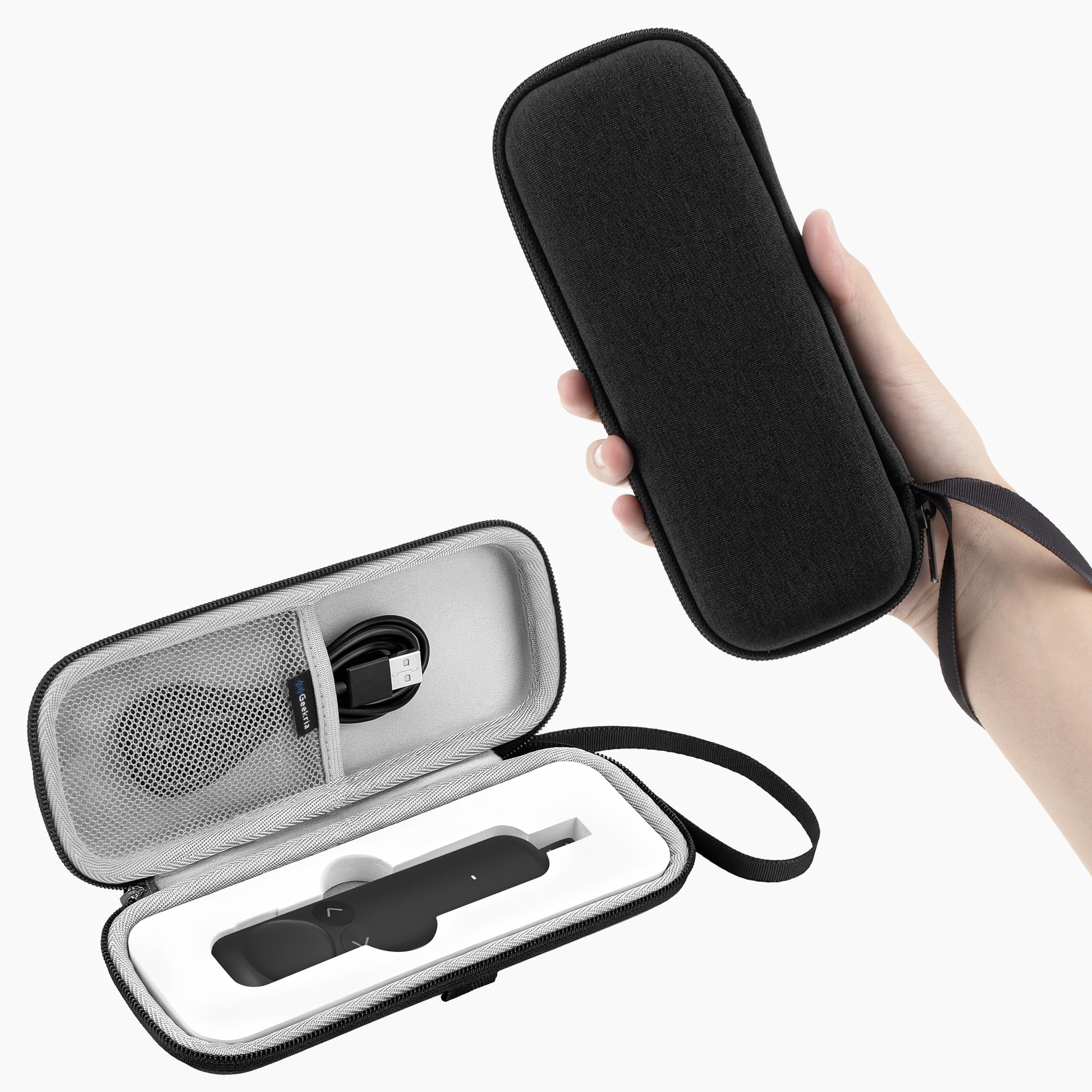 Geekria Hartschalen-Reisekoffer, kompatibel mit Logitech Spotlight 2, Tasche für Präsentationsfernbedienung (Dunkelgrau)