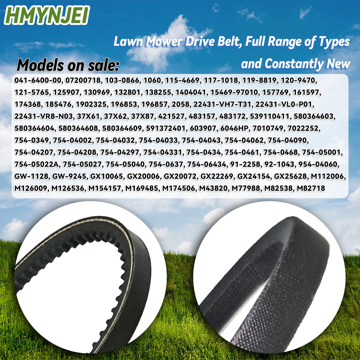 580364604 532406557 - Correa trapezoidal para cortacésped Husqvarna HD725E, HU725BBC, HD775H, HD775HW, HU775BBC