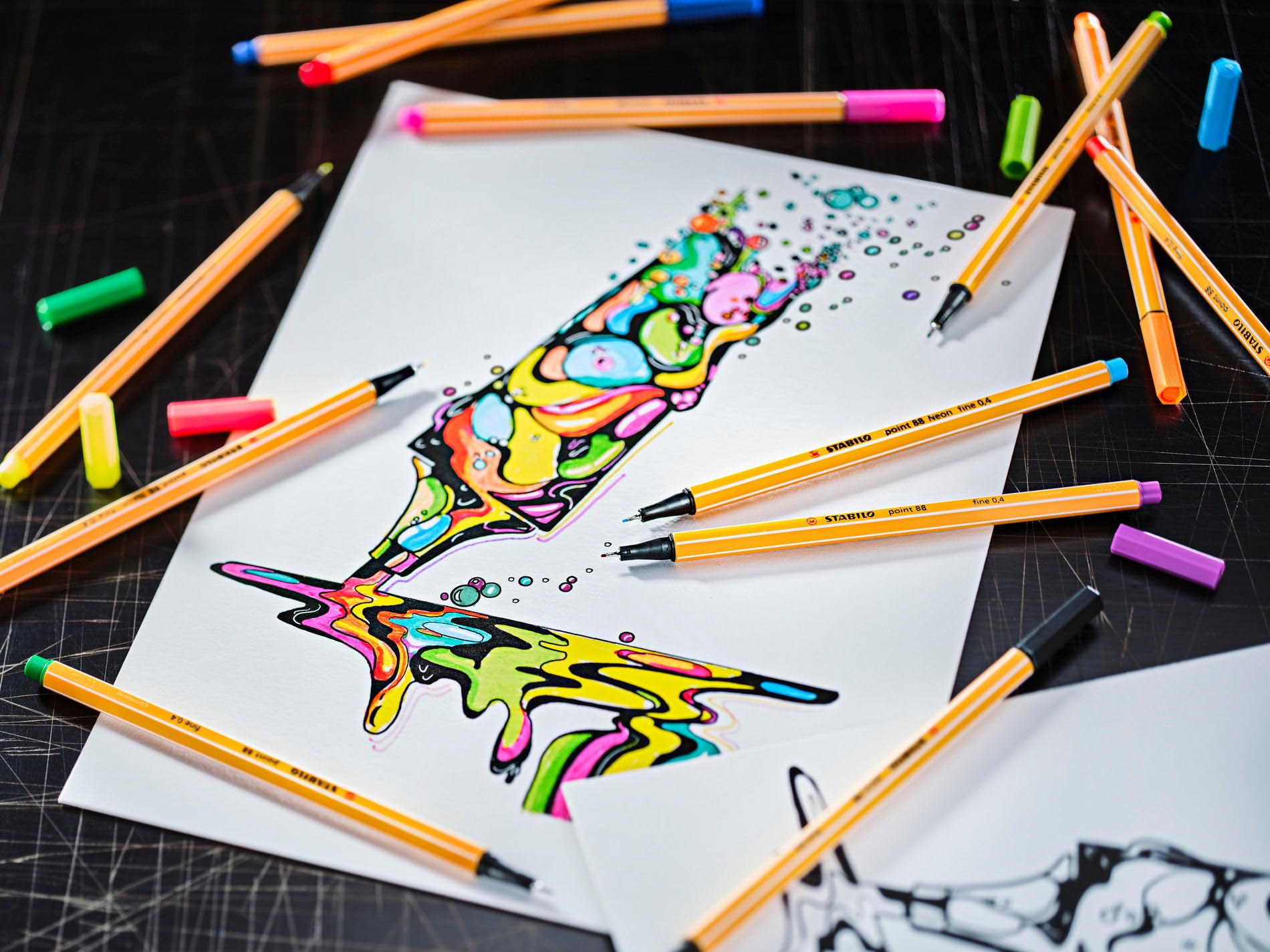 Stabilo ARTY Creative Set - Set Creativo - Astuccio da 36-17 Fineliner point 88 + 19 Pennarelli Premium Pen 68